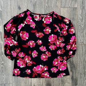 Halogen Floral 3/4 Sleeve Blouse